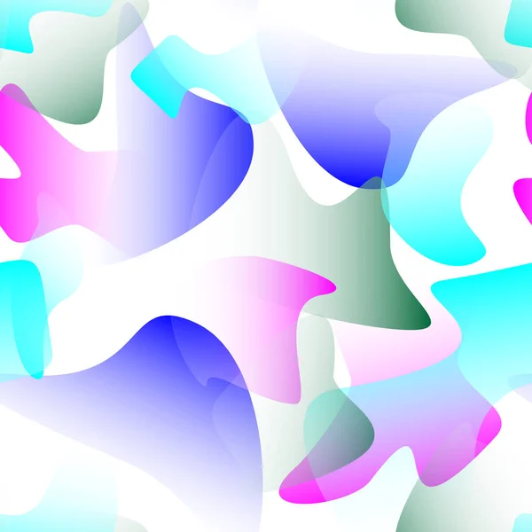 Бесшовный Векторный Рисунок Разноцветные Пластиковые Фигуры Градиентной Заливкой Случайно Разбросаны — стоковый вектор