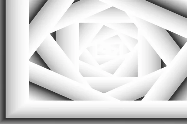 Абстрактный Вектор Фон Четырёхугольные Рамки Накладываются Друг Друга Черно Белый — стоковый вектор