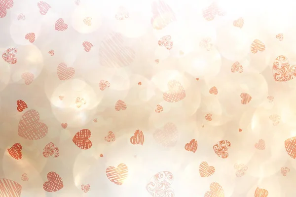 beautiful video with hearts on a shiny background