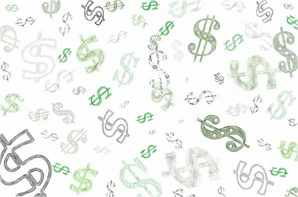 American dollar sign on a light background