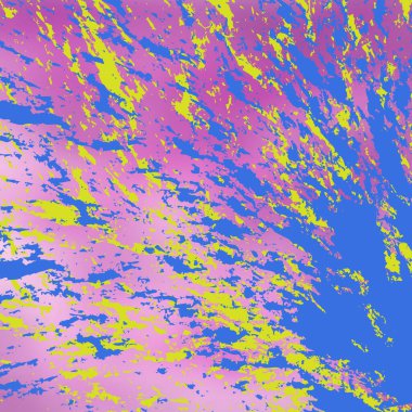 Bulanık bir arkaplana bulaşmış dikkatsiz boya lekeleri. Işık ve orkide renginin parlak tonlarında bulanıklık. Sprey boyanın zıt renkleri mavi ve armuttur. Ürününüzün reklamını yapmak için..