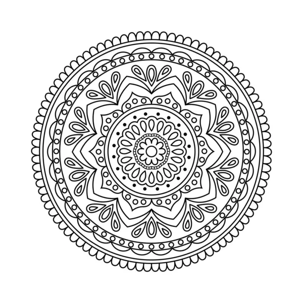 Mandala Coloring Pattern Decorative Elements Decoration Book Design Illustration Games — Stock Vector