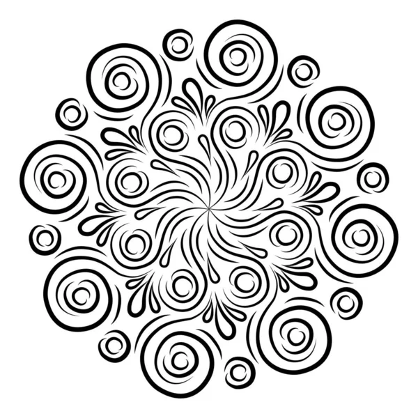 Mandala Vectoriel Motif Rond Pour Méditation Cercle Isolé Éléments Décoratifs — Image vectorielle