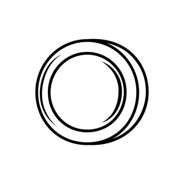 Vektör çizgisi hindistan cevizi simgesi. Çizgi film tarzında izole edilmiş fındık silueti. Renklendirme için meyve piktogramı