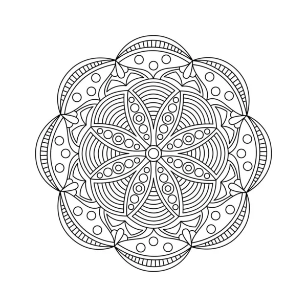 Mandala Kolorowanki Okrągły Wzór Elementami Dekoracyjnymi Dekoracja Książki Projektowania Ilustracja — Wektor stockowy