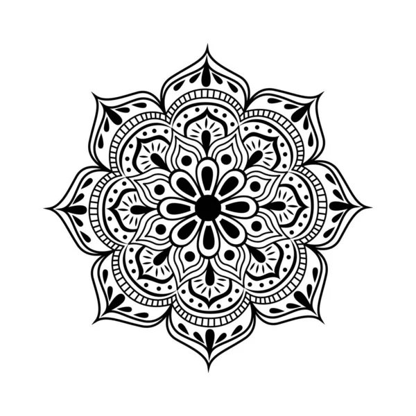 Boyama sayfası için Mandala. Dekoratif elementlerle yuvarlak desen. Kitap, tasarım, illüstrasyon, oyunlar, rahatlama ve meditasyon için dekorasyon.