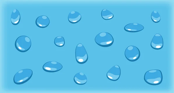Vetor Isolado Gotas Água Azul Conjunto Diferentes Gotas Estilo Plano —  Vetores de Stock