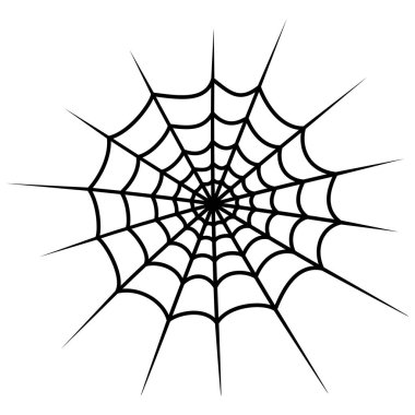 Arka planda izole edilmiş vektör örümcek ağı. Cadılar Bayramı tasarımı için örümcek ağı.