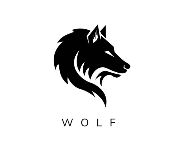 Wilder Kopf Wolf Grimmiges Gesicht Logo Design Inspiration — Stockvektor