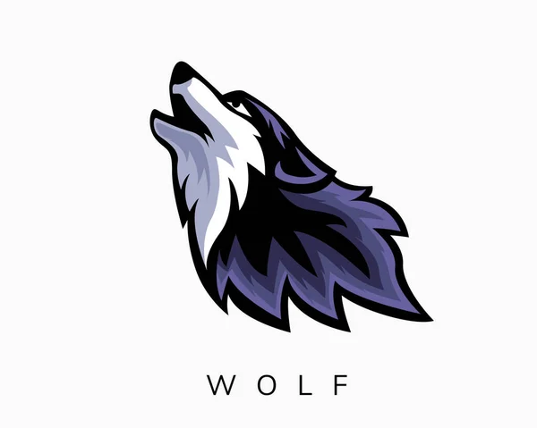 Elegante Moderne Sport Stijl Wolf Los Kunst Logo Design Inspiratie — Stockvector