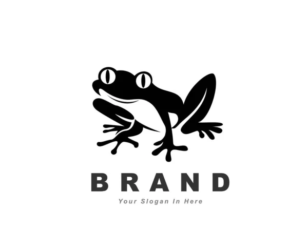 siyah kurbağa stilize logo tasarımı çizimi