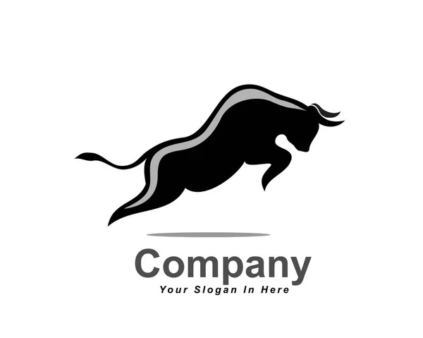 Kara boğa öküzü bufalo yüksek logo tasarımı çizimi