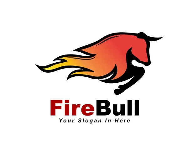 Ateş boğası sıçraması hızlı logo tasarımı çizimi