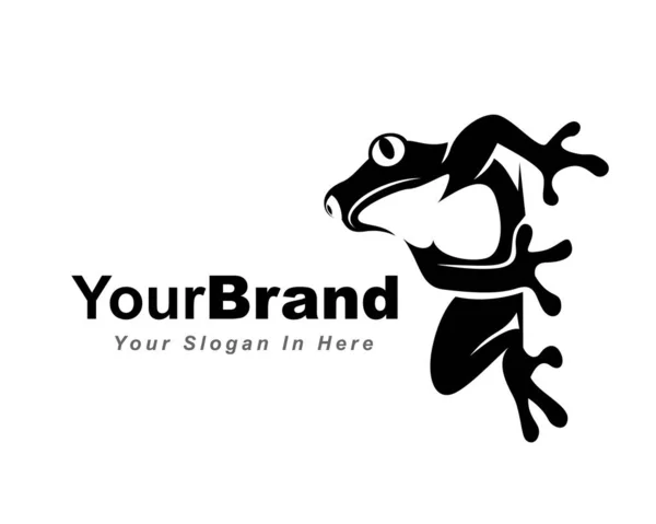 siyah çizim sanat kurbağası yaması duvar logosu tasarımı illüstrasyonunda