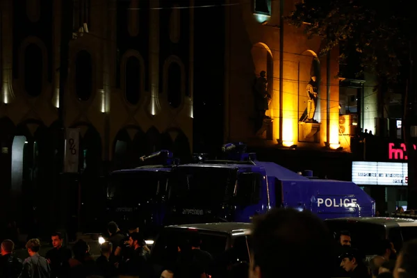 Gruzínské Protesty Před Gruzínským Parlamentem Známým Také Jako Protivládní Protesty — Stock fotografie