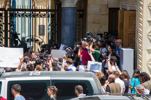 Georgische Protesten Voor Het Parlement Van Georgië Ook Bekend Als — Stockfoto