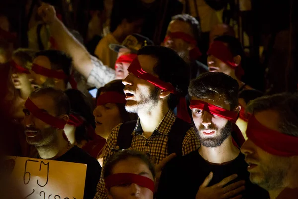 Proteste Georgiane Davanti Parlamento Della Georgia Noto Anche Come Gavrilov — Foto Stock