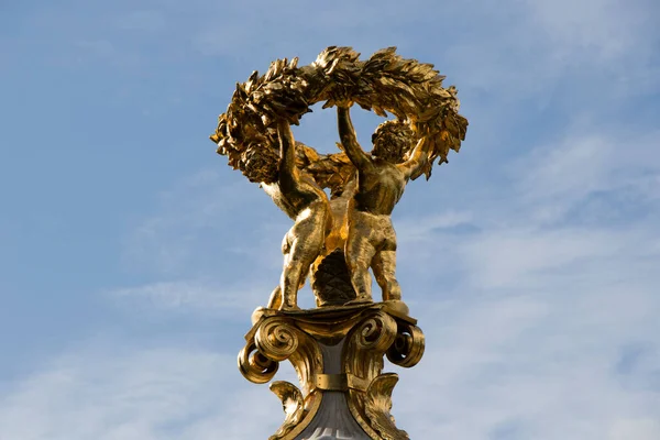 柏林雕像 柏林古典作曲家路德维格 贝多芬 约瑟夫 海顿和沃尔夫冈 阿马迪斯 莫扎特纪念碑 — 图库照片