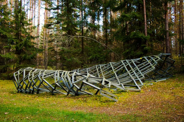 Vilnius Litwa Skansen Wilnie Litwa Międzynarodowe Miejsce Sztuki Nowoczesnej Pomniki — Zdjęcie stockowe