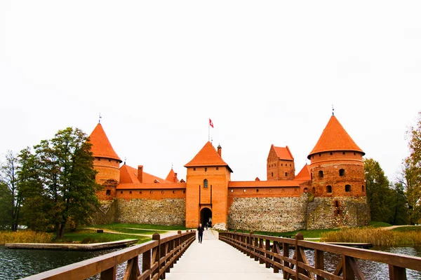 Trakai Kalesi Ünlü Bir Yer Seyahat — Stok fotoğraf