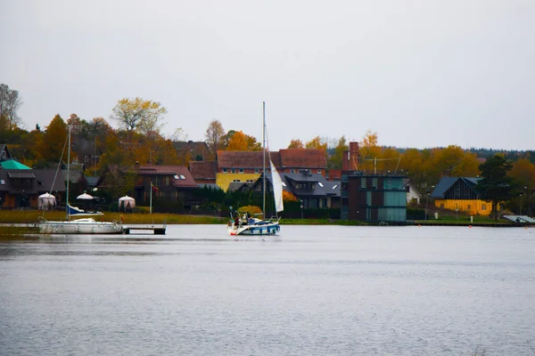 Oude Houten Boten Vlakbij Het Strand Van Trakai Gavle Meer — Stockfoto