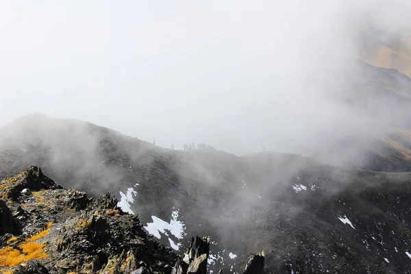 Paysage Montagne Géorgie Nuages Rochers Pierres Randonnée Alpine — Photo