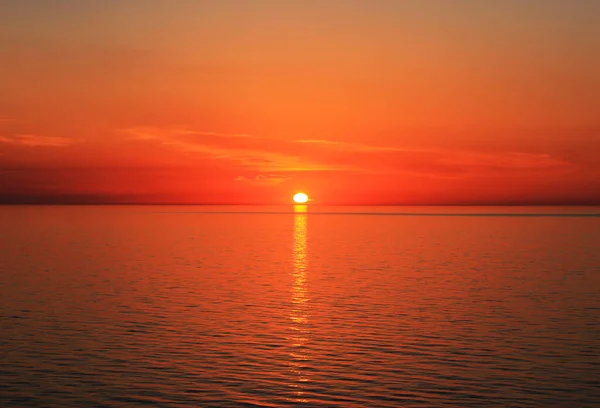 Hermosa Puesta Sol Mar Negro Georgia Horizonte Cielo Colorido Colores — Foto de Stock