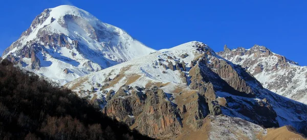 Paysage Montagne Mkhinvarthveri Belle Vue Khazbegi Géorgie — Photo
