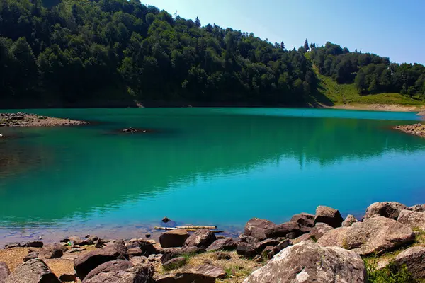 Berg Alpenmeer Georgië Landschap Meer — Stockfoto