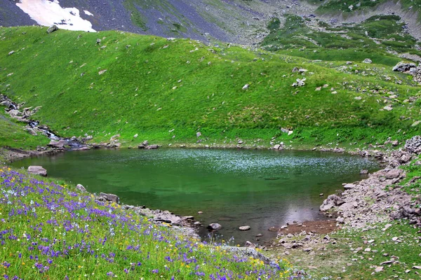 格鲁吉亚山区和高山湖 湖泊景观 — 图库照片