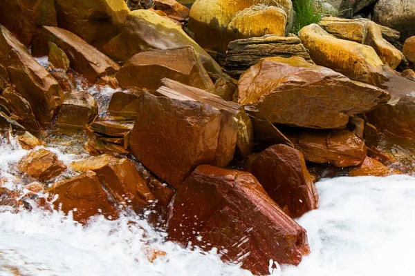 Roccia Pietra Primo Piano Consistenza Sfondo Naturale Texture Rocciosa Acqua — Foto Stock