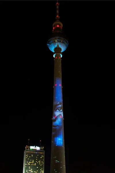 Φεστιβάλ Φωτός Βερολίνου 2017 Παράπλευρη Προβολή Στα Κτίρια Και Αξιοθέατα — Φωτογραφία Αρχείου