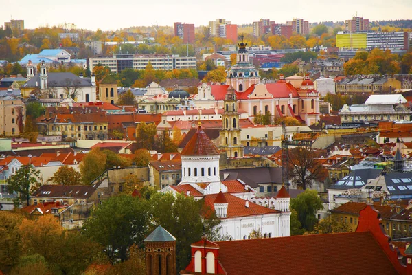 Vilnius 리투아니아의 도시와 중심이지 도시의 파노라마 Vilnius Lithuania — 스톡 사진
