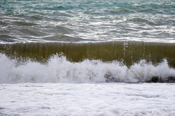 Bouřlivé Počasí Vlny Šplouchání Batumi Georgii Bouřlivé Černé Moře Vodní — Stock fotografie