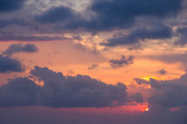 Sonnenuntergang Schwarzen Meer Bunter Himmel Und Wolken Bei Sonnenuntergang Batumi — Stockfoto