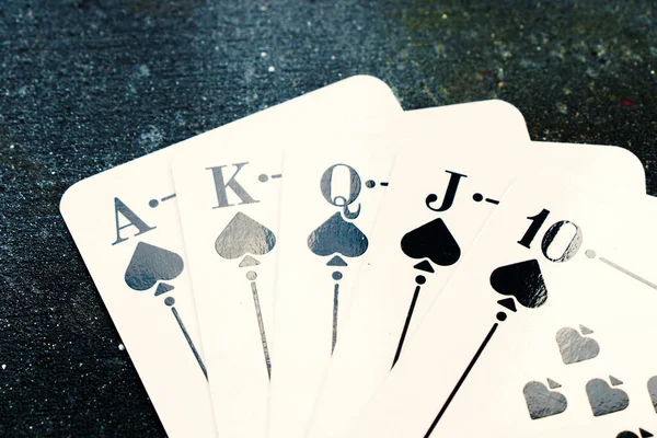 Tiflis Gürcistan Temmuz 2020 Royal Floş Pokeri Blackjack Arabaları Koyu — Stok fotoğraf