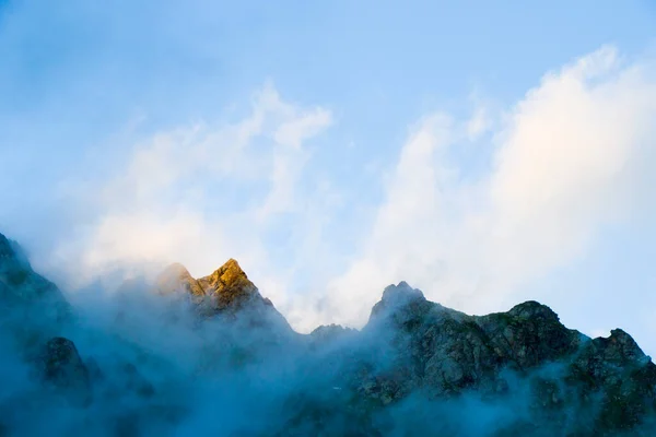 Berg Landskap Och Utsikt Svaneti Georgien Sommar Semester Och Vandring — Stockfoto