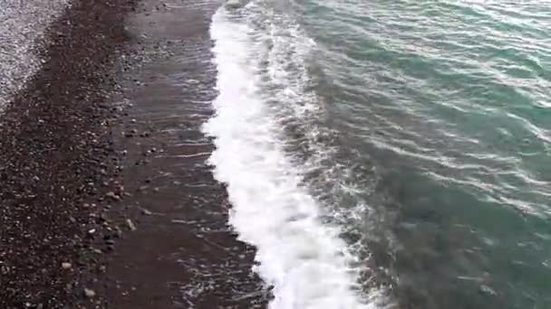 Strand Und Meer Wellen Des Schwarzen Meeres — Stockvideo