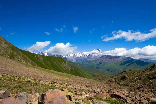 Paysage Montagneux Vue Sur Chaîne Montagnes Caucasienne Khazbegi Géorgie — Photo