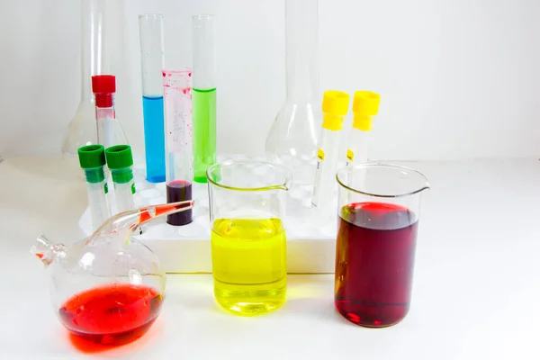 Хімічні Лабораторні Інструменти Скляний Посуд Піпетка Тести Дослідницькі Діагностики Лабораторії — стокове фото