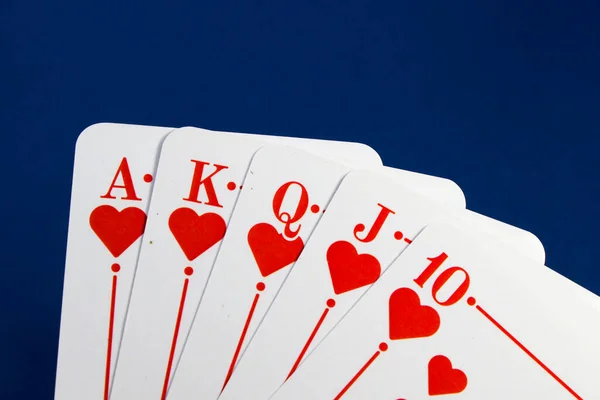 Floş Kartlar Kart Oyunu Kartlar Masada Poker Blackjack Iskambil Oyna — Stok fotoğraf