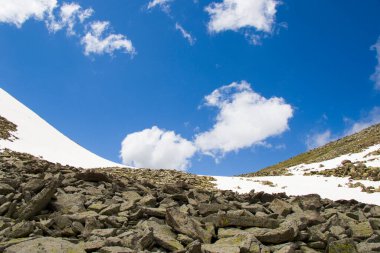 Javakheti, Gürcistan 'daki dağ manzarası ve dağ manzarası