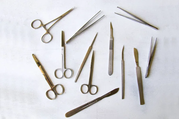 Trousse Dissection Outils Acier Inoxydable Pour Les Étudiants Médecine Anatomie — Photo