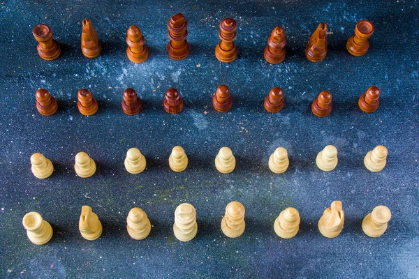 Schachmatt Und Schachfiguren Aus Nächster Nähe Brettspiel — Stockfoto