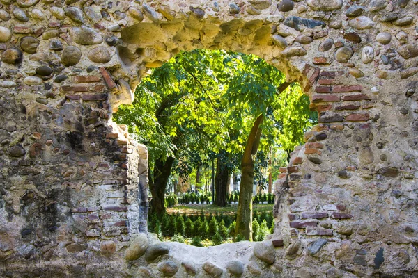 Velhas Ruínas Torres Abandonadas Zugdidi Jardim Botânico Geórgia — Fotografia de Stock