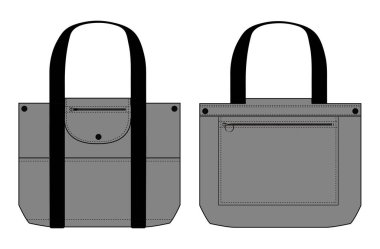 Çantanın Vektör İllüstrasyonu (Tote bag)