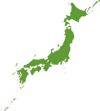 Japonya harita vektör illüstrasyonu