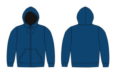 Kapüşonlu sweatshirt / ön fermuar) 