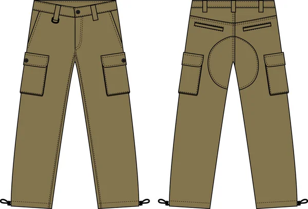 Illustration Men Cargo Pants — Stock Vector