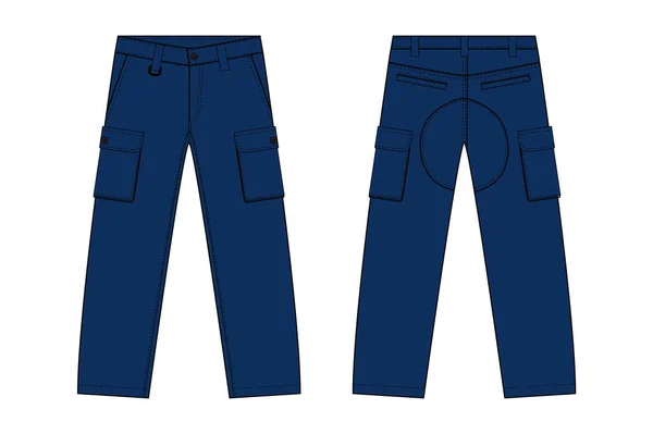 Illustrazione Dei Pantaloni Cargo Uomo — Vettoriale Stock